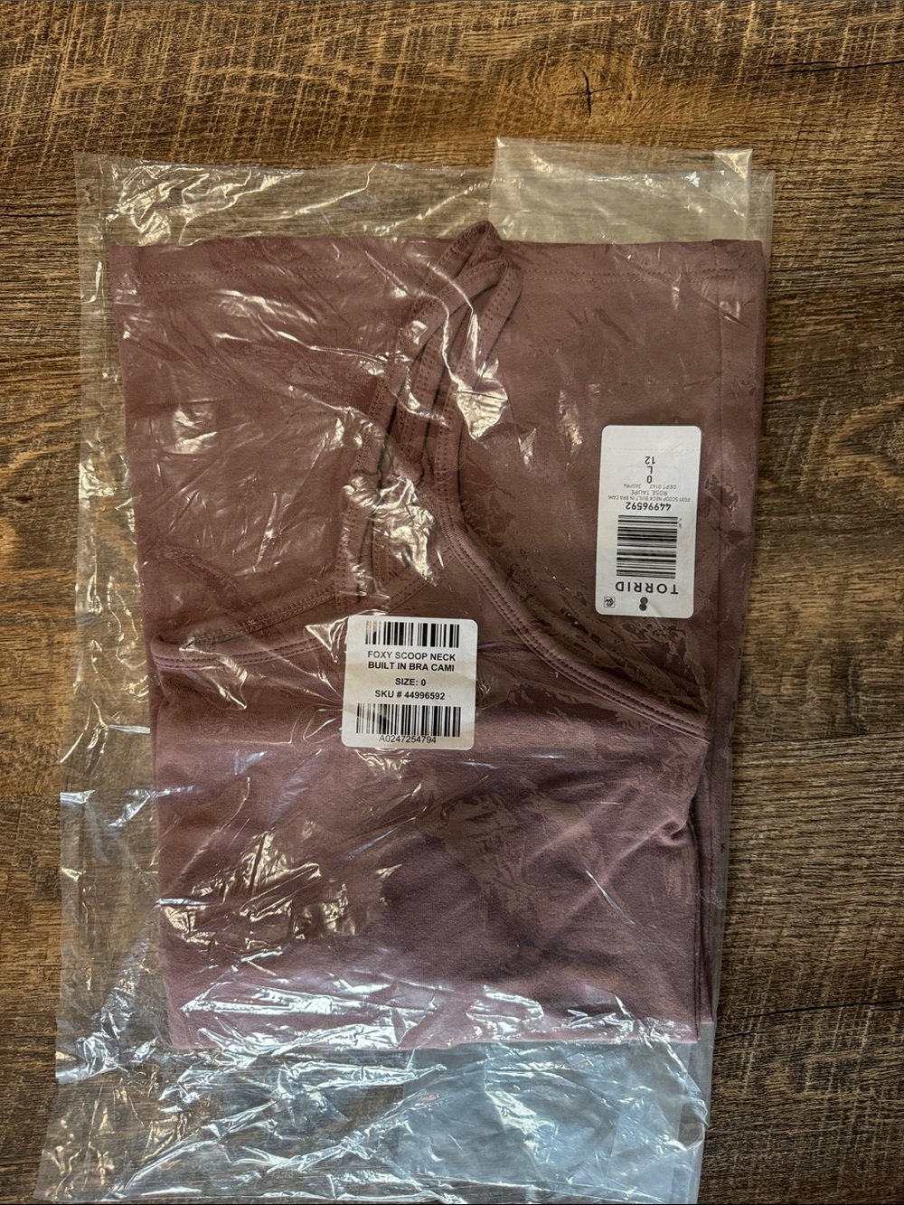 Torrid Foxy Scoop Neck Built-In Bra Cami in Mauve size O / L 12